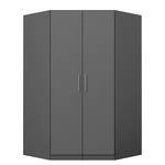 Armoire d’angle KiYDOO I Gris métallisé - Hauteur : 210 cm