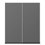 Zweefdeurkast KiYDOO I Metallic grijs - 181 x 210 cm