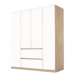 Armoire Mainz Blanc alpin / Imitation chêne de Sonoma / - Largeur : 181 cm - Sans portes miroir