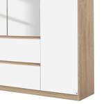 Armoire Mainz Blanc alpin / Imitation chêne de Sonoma / - Largeur : 271 cm - Avec portes miroir