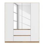 Armoire Mainz Blanc alpin / Imitation chêne Artisan - Largeur : 181 cm - Avec portes miroir