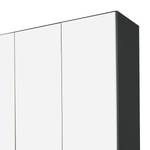 Armoire Mainz Blanc alpin / Gris métallisé - Largeur : 271 cm - Sans portes miroir