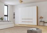 Armoire Mainz Blanc alpin / Imitation chêne Artisan - Largeur : 226 cm - Sans portes miroir