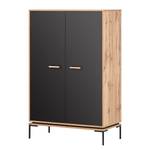 Highboard Looks Schwarz / Eiche Dekor