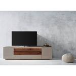 Mobile TV Misano III Impiallacciatura in vero legno - Grigio Sahara / Travi di quercia - Con illuminazione