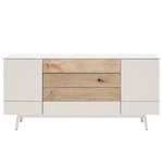 Ensemble Enfilade Misano III Plaqué bois - Blanc / Chêne sauvage - Sans éclairage