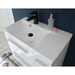 Mobile con lavabo Crown Bianco lucido / Effetto rovere