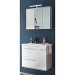 Set di mobili da bagno Crown I (2) Illuminazione inclusa - Bianco lucido / Effetto rovere