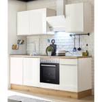 Cuisine Marleen II Blanc brillant / Blanc - Largeur : 220 cm