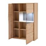 Highboard Tarent deels massief eikenhout - Bianco eikenhout - Glazendeur rechts