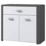 Commode Necton II Blanc / Marron foncé