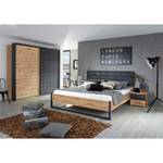 Bedframe Tampa Eikenhoutlook Artisan/Antracietkleurig - 180 x 200cm