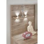 Struttura letto Gien (3) Illuminazione inclusa - Effetto rovere Sanremo / Champagne