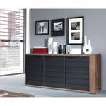 Sideboard Ronnebey Eiche Schwarz Dekor / Schlammeiche Dekor