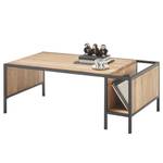 Tavolino da salotto Julian Rovere massello / Metallo - Rovere / Nero