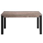 Table Emile Imitation chêne / Noir - Largeur : 160 cm