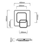 LED-plafondlamp Rezia polycarbonaat / aluminium - 1 lichtbron