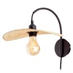 Wandlamp Jefter massief bamboehout / staal - 1 lichtbron