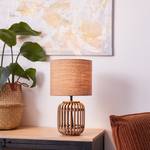 Tafellamp Woodrow linnen / massief bamboehout - 1 lichtbron
