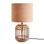 Tafellamp Woodrow linnen / massief bamboehout - 1 lichtbron