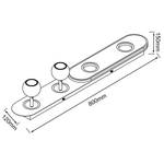 LED-Deckenleuchte Irelia I Eisen - 2-flammig