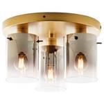 Plafondlamp Osaki II rookglas / aluminium - 1 lichtbron