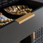 Highboard Bursa Mango massiv - Schwarz / Gold