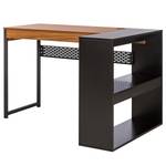 Bureau d’angle Zande Imitation noyer arbre / Noir