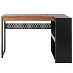 Bureau d’angle Zande Imitation noyer arbre / Noir