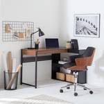 Bureau d’angle Zande Imitation noyer arbre / Noir