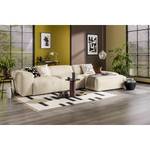 Ecksofa Lordelo 3-Sitzer mit Longchair Cordstoff Licia: Beige - Longchair davorstehend rechts