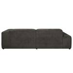 Ecksofa Lordelo 1,5-Sitzer mit Longchair Cordstoff Licia: Anthrazit - Longchair davorstehend links