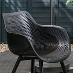 Chaises de jardin Pero - Lot de 2 Aluminium / Polypropylène - Noir