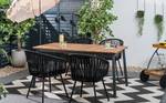 Table de jardin extensible Coba Partiellement en acacia massif / Aluminium - Marron