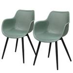 Set di 2 sedie da giardino Pero Alluminio / Polipropilene - Verde oliva