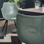 Gartenstuhl Pero aus Kunststoff 2er-Set Stahl / Polypropylen - Olivgrün