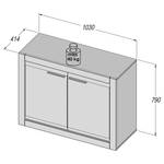 Kast Mistigri incl. verlichting - hoogglans wit/mat wit