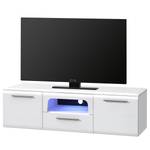 Tv-meubel Nadryria II incl. verlichting - hoogglans wit/mat wit
