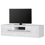 Tv-meubel Mistigri incl. verlichting - hoogglans wit/mat wit