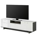 Tv-meubel Kamaria III hoogglans wit/betonnen look