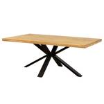 Table Arcon Chêne massif / Fer - Chêne / Noir - 100 x 220 cm