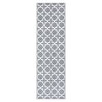 Tapis de couloir Glam Polypropylène - Blanc / Gris clair - 80 x 200 cm