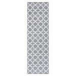 Tapis de couloir Glam Polypropylène - Blanc / Gris clair - 80 x 400 cm