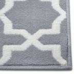 Tapis de couloir Glam Polypropylène - Blanc / Gris clair - 80 x 350 cm