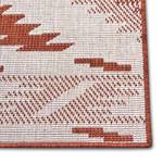 Tapis intérieur / extérieur Malibu Polypropylène - Beige / Rouge - 120 x 170 cm