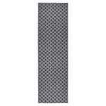 Tapis de couloir Nizza Polypropylène - Argenté / Gris - 80 x 250 cm