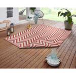 In-/Outdoorteppich Palma Polypropylen - Beige / Rot - 80 x 150 cm