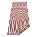 Tapis de couloir Palma Polypropylène - Beige / Rouge - 80 x 350 cm