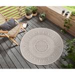 In-/Outdoorteppich Porto Polypropylen - Beige / Braun - Durchmesser: 200 cm