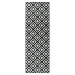 Loper Raute polypropeen - Wit/zwart - 80 x 300 cm